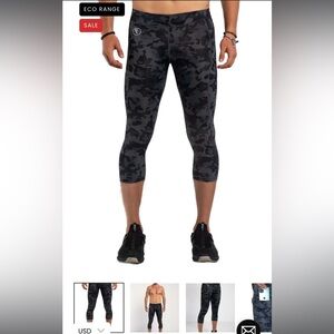 Kapow “Meggings” Dark Gray and Black Camouflage Leggings